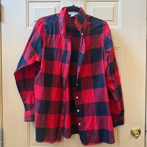 Old Navy Red and Black Plaid Shirt